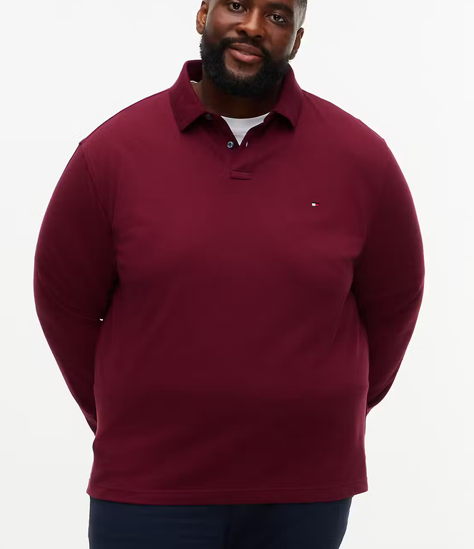 Tommy Hilfiger 1985 Long Sleeve Polo Wine