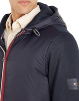 Tommy Hilfiger Mix Media Navy Zip Hoodie Navy