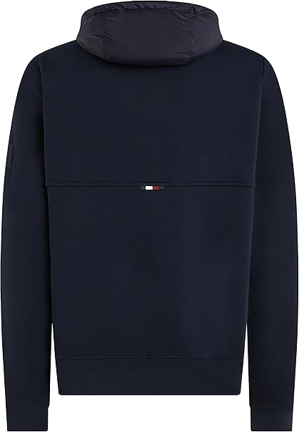 Tommy Hilfiger Mix Media Navy Zip Hoodie Navy