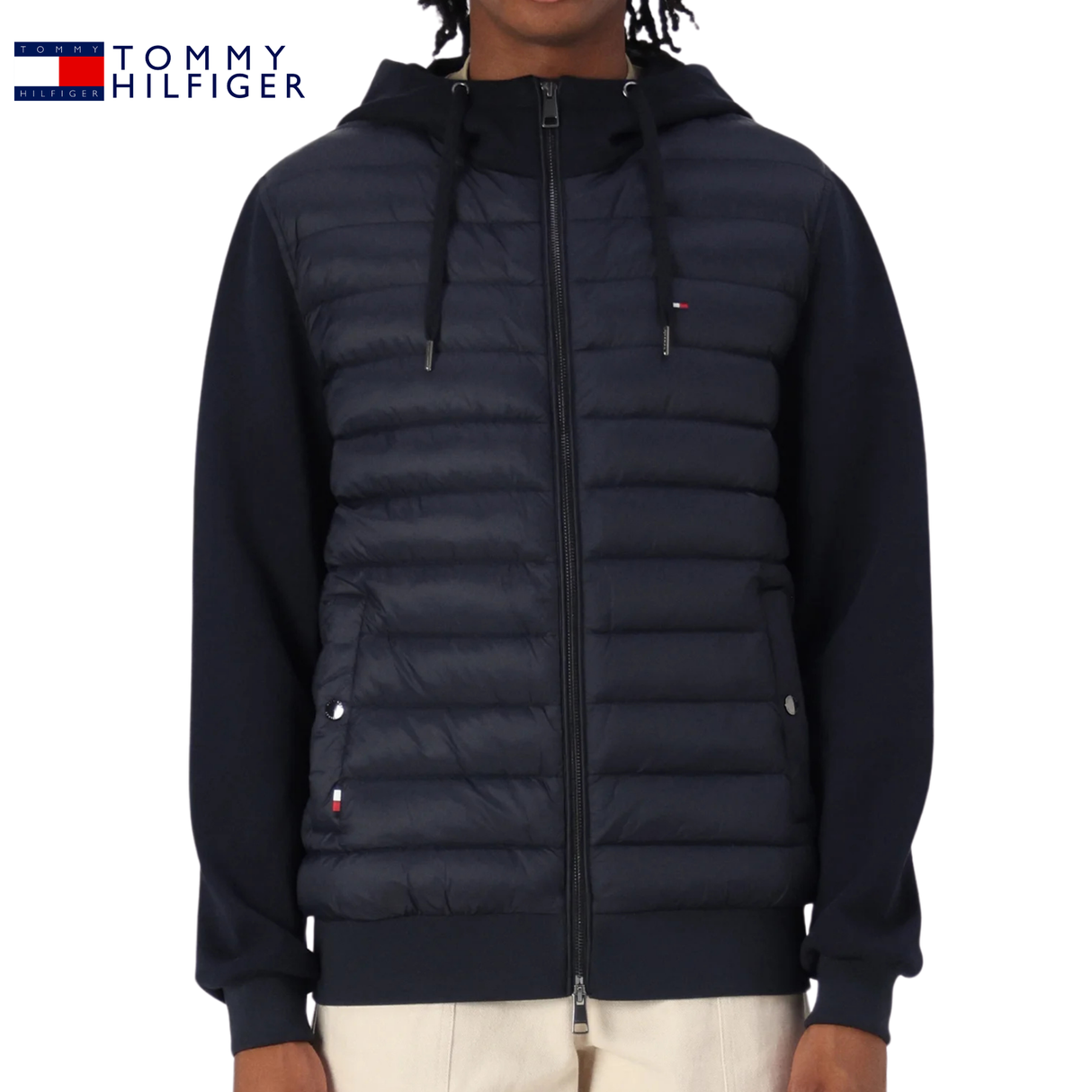 Tommy Hilfiger Mix Media Hooded Jacket Navy