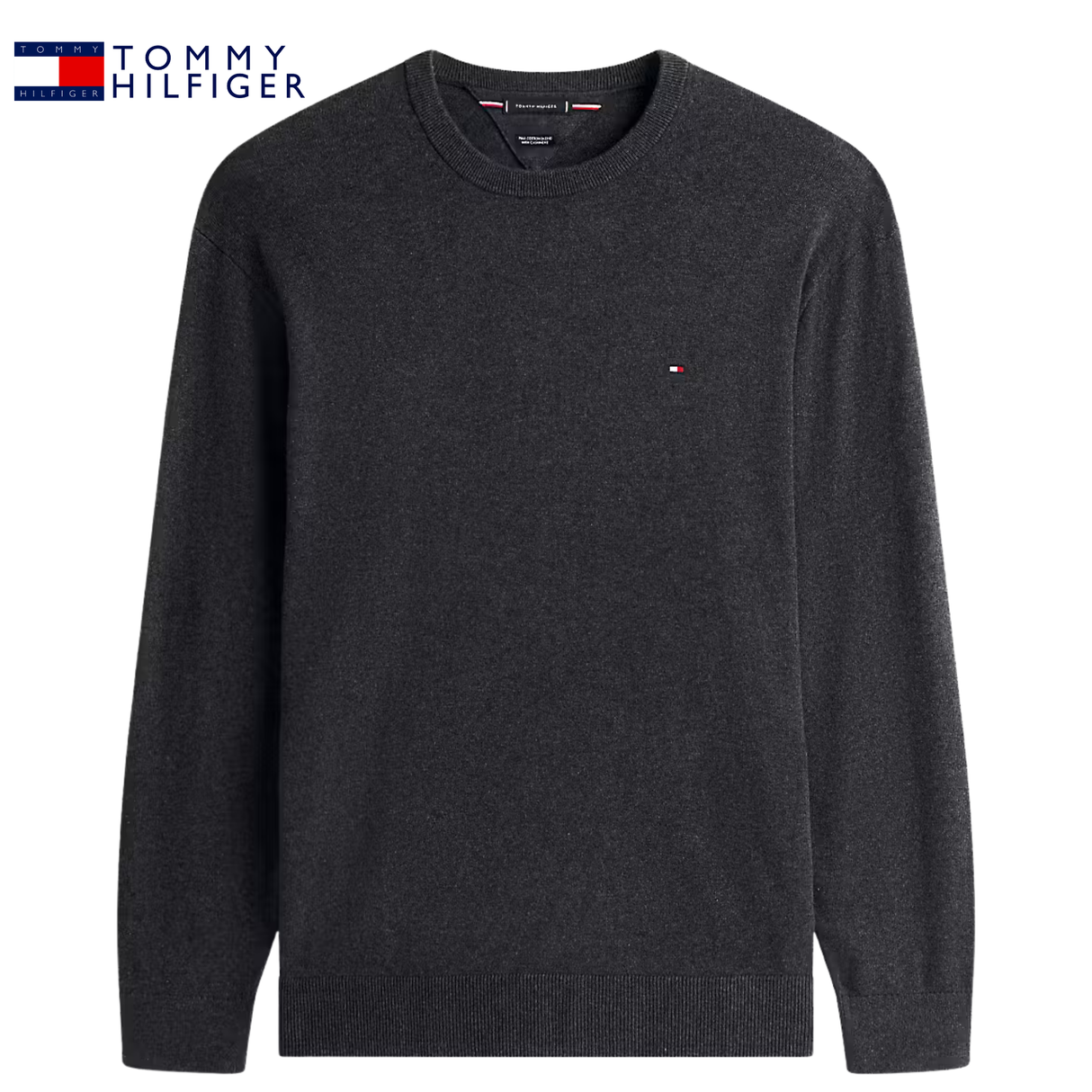 Tommy Hilfiger Cashmere Grey Crew Neck Grey