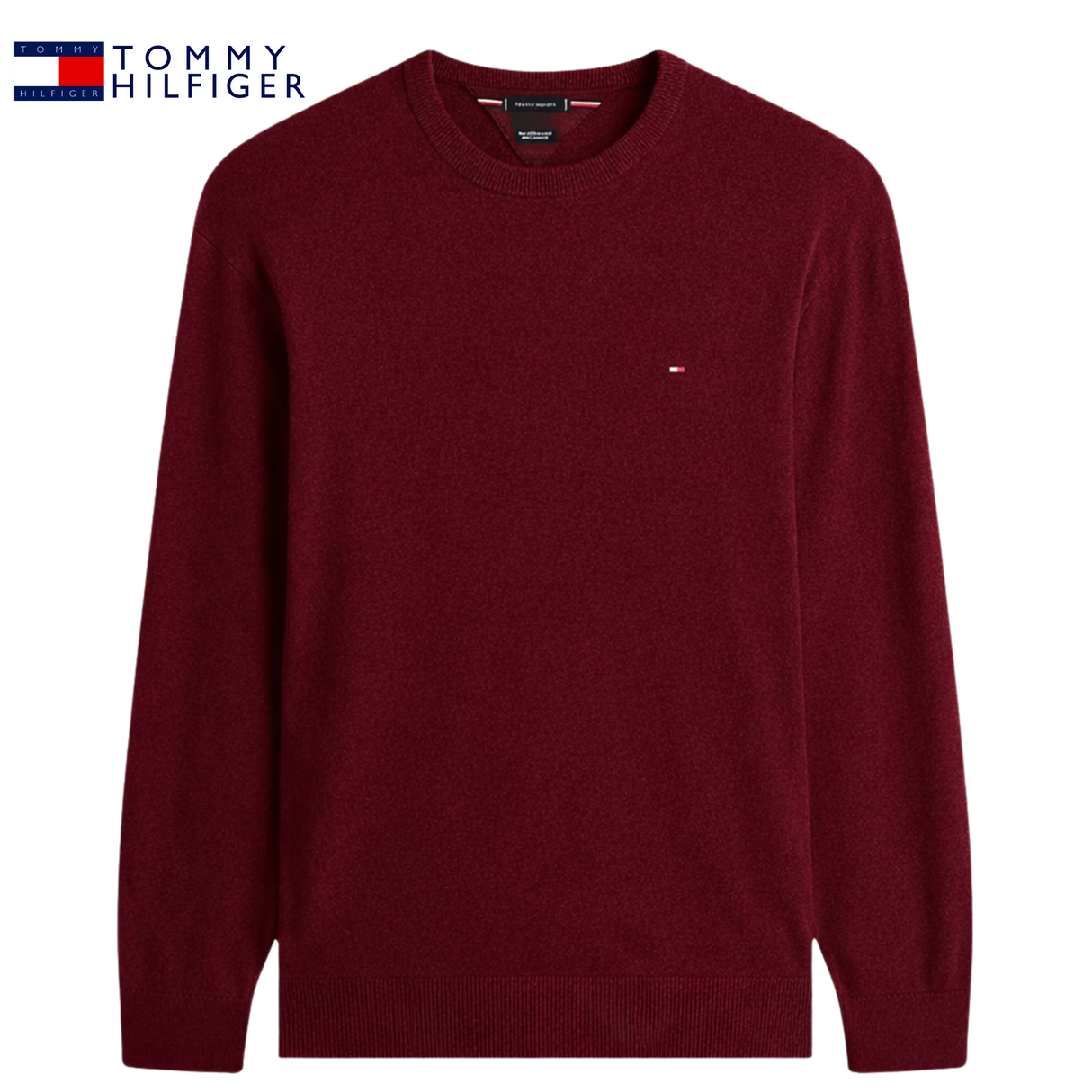 Tommy Hilfiger Cashmere Wine Crew Neck Wine