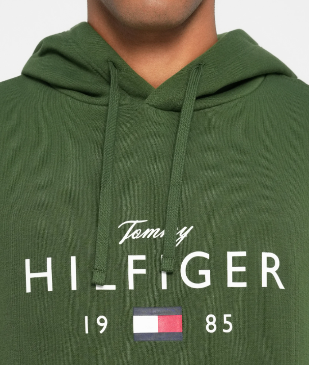 Tommy Hilfiger Brand Love Pine Hoodie Green