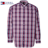 Tommy Hilfiger Flex Poplin Check Shirt Red