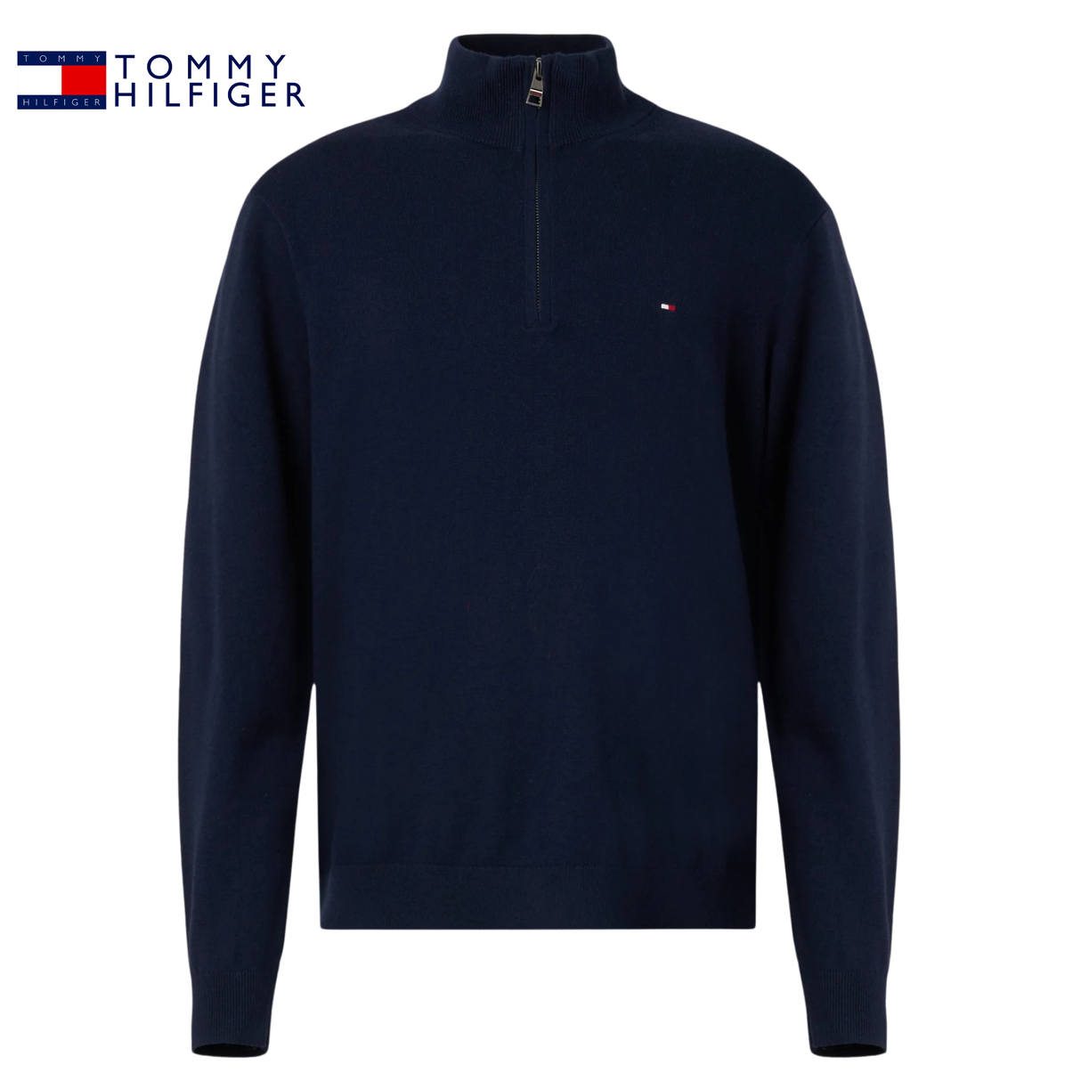Tommy Hilfiger Cashmere Mock Neck Navy