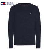 Tommy Hilfiger Round Navy Cotton Knit Navy