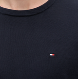 Tommy Hilfiger Round Navy Cotton Knit Navy