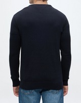 Tommy Hilfiger Round Navy Cotton Knit Navy