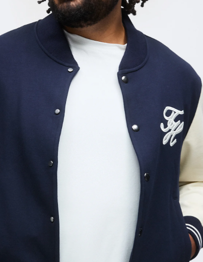 Tommy Hilfiger Script Logo Bomber Jacket Navy