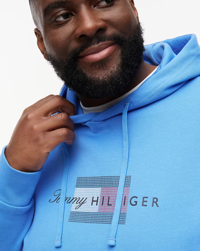 Tommy Hilfiger Script Flag Blue Hoodie Blue