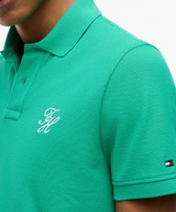 Tommy Hilfiger Script Logo Jade Polo Green