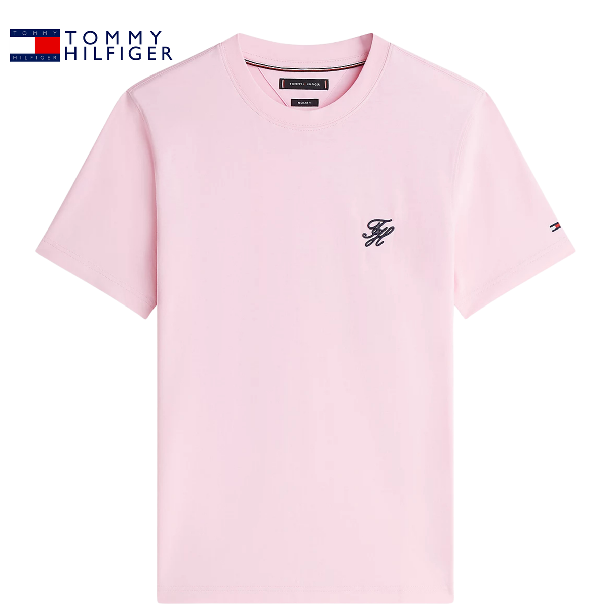 Tommy Hilfiger Script Logo Pink T-Shirt Pink