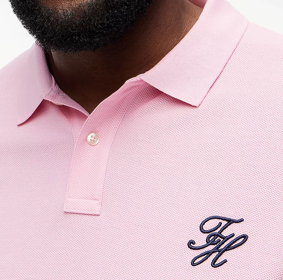 Tommy Hilfiger Script Logo Pink Polo Pink