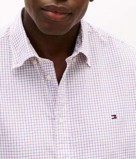 Tommy Hilfiger Tattrsall Check Shirt White