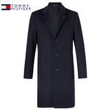 Tommy Hilfiger Wool Mix Button Coat Navy