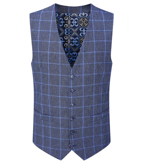 Skopes Trevor X-Long Blue Waistcoat Blue