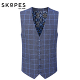 Skopes Trevor X-Long Blue Waistcoat Blue