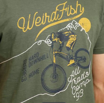 Weird Fish All Trails Green Logo T-Shirt Green