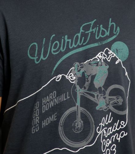Weird Fish All Trails Navy Print T-Shirt Navy