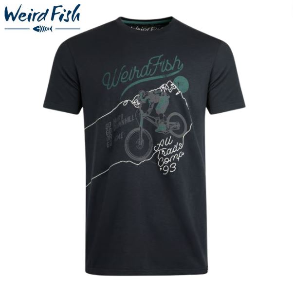 Weird Fish All Trails Navy Print T-Shirt Navy