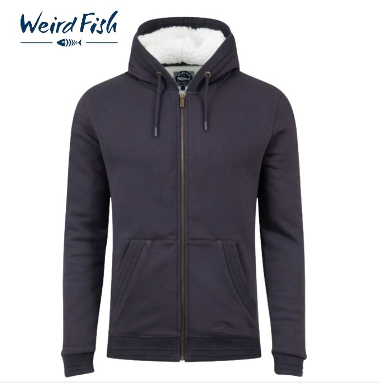 Weird Fish Camborne Navy Hoodie Navy