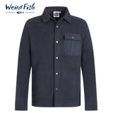 Weird Fish Boyd Polar Fleece Shirt Navy