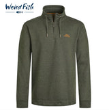 Weird Fish Brampton Qtr Zip Green Sweat Green