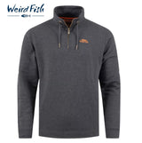 Weird Fish Brampton Qtr Zip Navy Sweater Navy