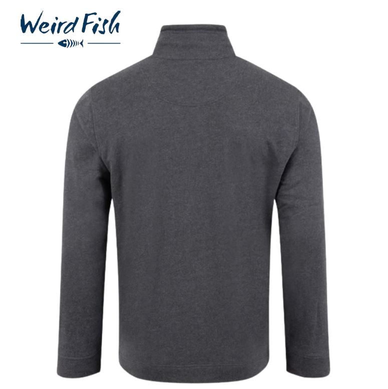 Weird Fish Brampton Qtr Zip Navy Sweater Navy