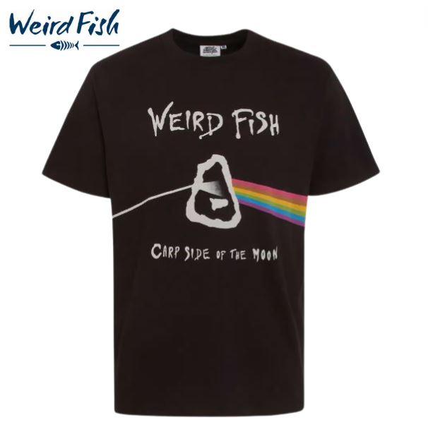 Weird Fish Carp Side Of The Moon Tee Black