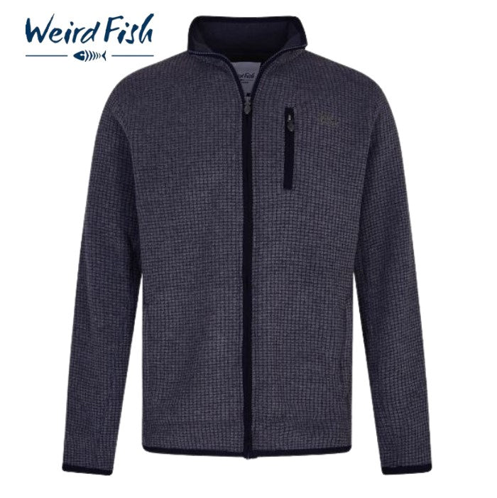 Weird Fish Rosten Black Full Zip Fleece Black