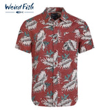 Weird Fish Faraway Print Paprika Shirt Red