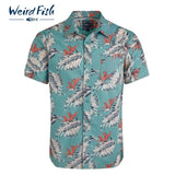 Weird Fish Farway Floral Mineral Shirt Blue