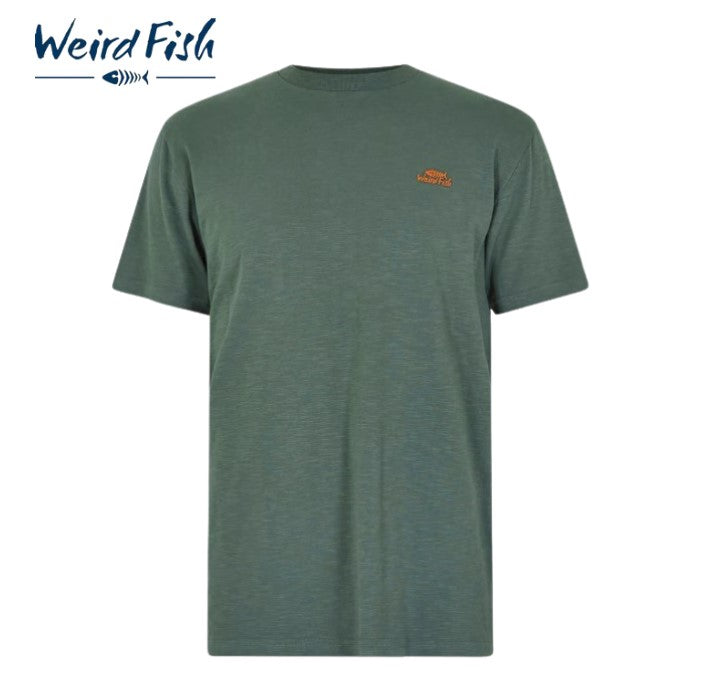 Weird Fish Fished Logo Crew Neck Tee Green