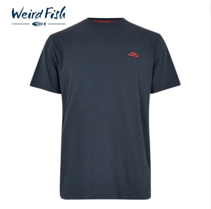 Weird Fish Fished Organic Navy T-Shirt Navy