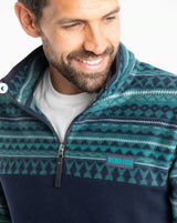 Weird Fish Gilbert Printed Cedar Fleece Green