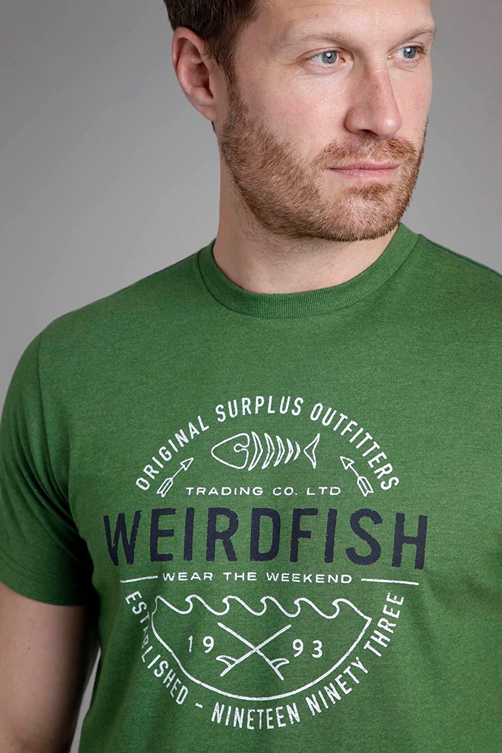 Weird Fish Green Print T-Shirt Green