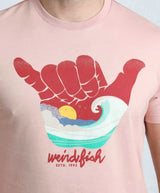 Weird Fish Hanng Loose Logo T-Shirt Pink