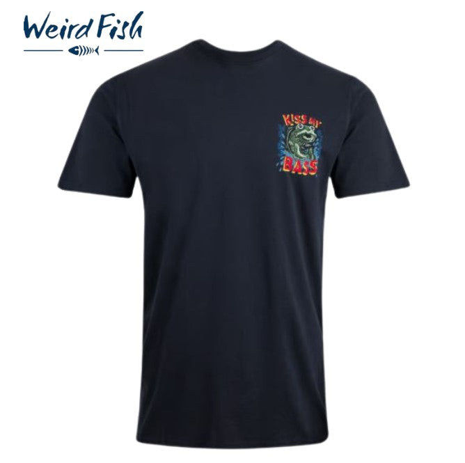 Weird Fish Kiss My Bass Navy T-Shirt Navy