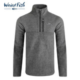 Weird Fish Longmont Grid Fleece Navy