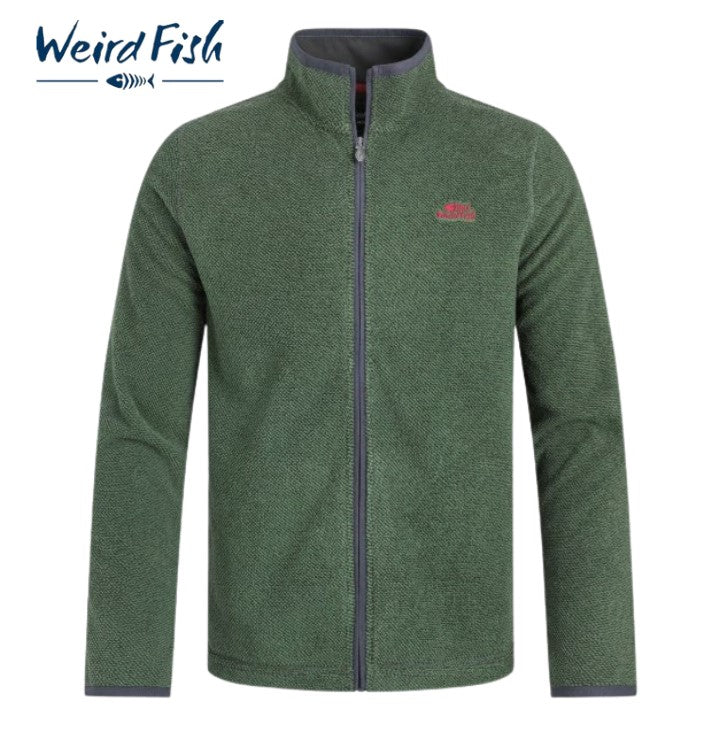 Weird Fish Merril Full Zip Spruce Fleece Green