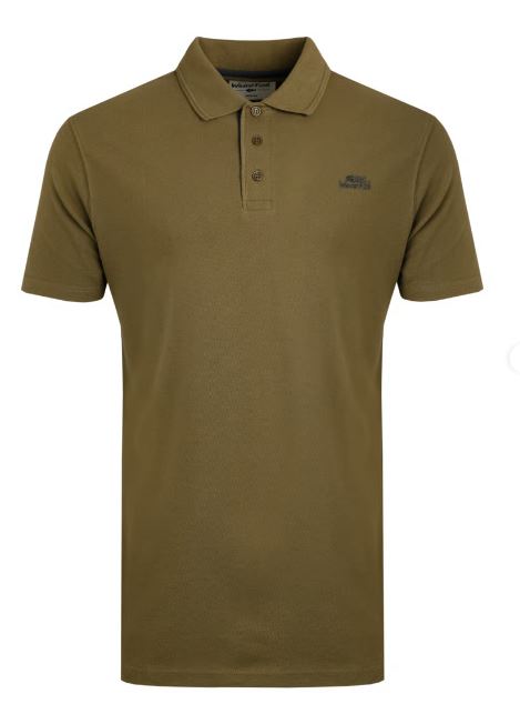 Weird Fish Miles Burnt Olive Polo Shirt Green