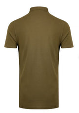 Weird Fish Miles Burnt Olive Polo Shirt Green