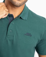 Weird Fish Miles Organic Forest Polo Green