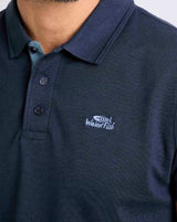 Weird Fish Miles Pique Navy Polo Shirt Navy