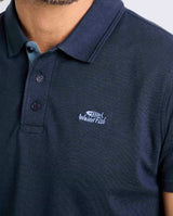 Weird Fish Miles Organic Pique Navy Polo Navy
