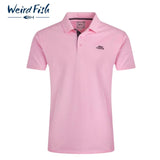 Weird Fish Miles Pique Pink Polo Shirt Pink