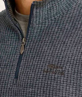 Weird Fish 1/4 Zip Newark Grid Fleece Navy