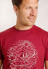 Weird Fish Lakes & Peaks Foxberry Tee Red