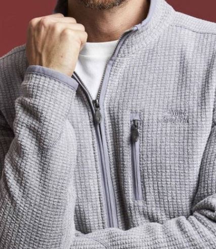 Weird Fish Rosten Full Zip Cement Fleece Grey
